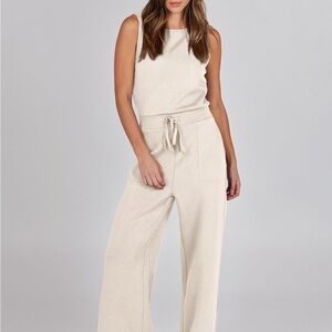 Elegant Cream Jumpsuit